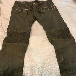 Zara Moto coated jeans